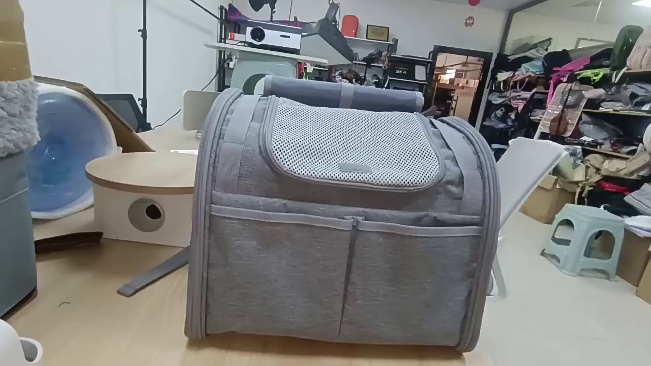 Square Foldable Breathable Pet Backpack for Travel