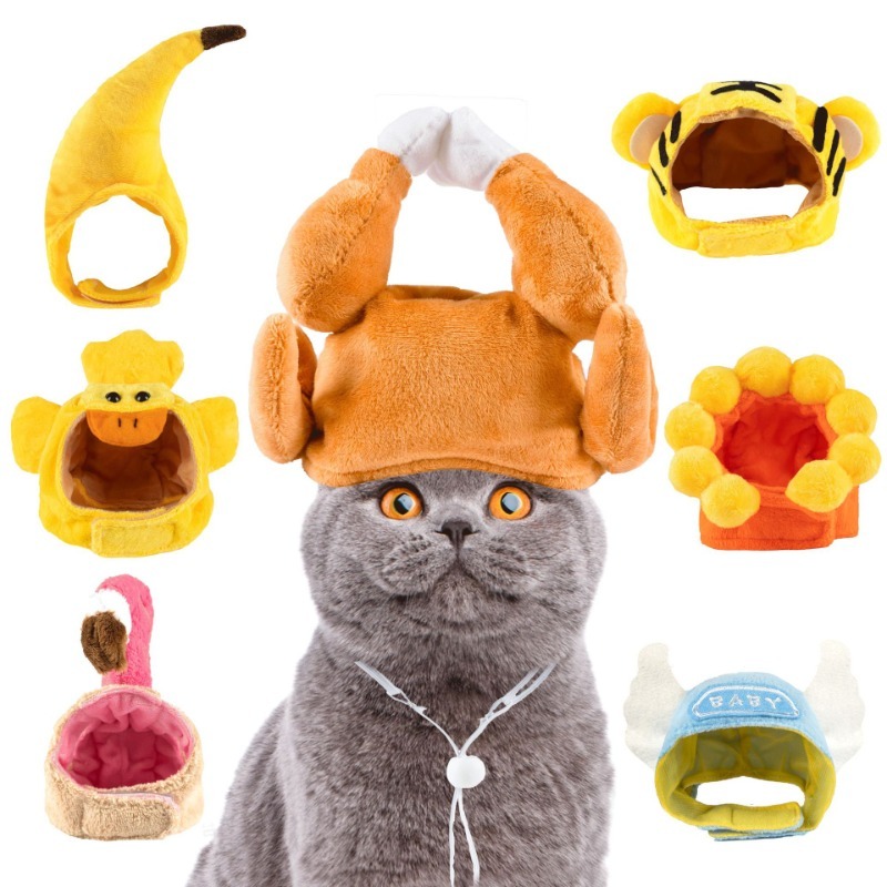 Cotton Sunflower Pet Hat for Cats and Dogs