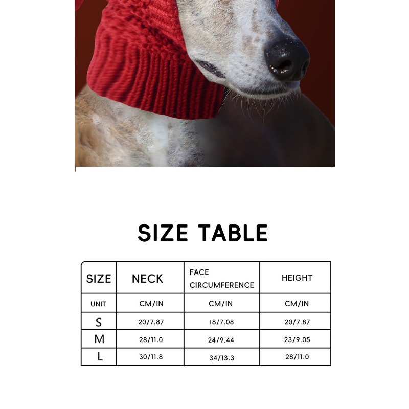Yarn Warming Hat for Whippets and Greyhounds
