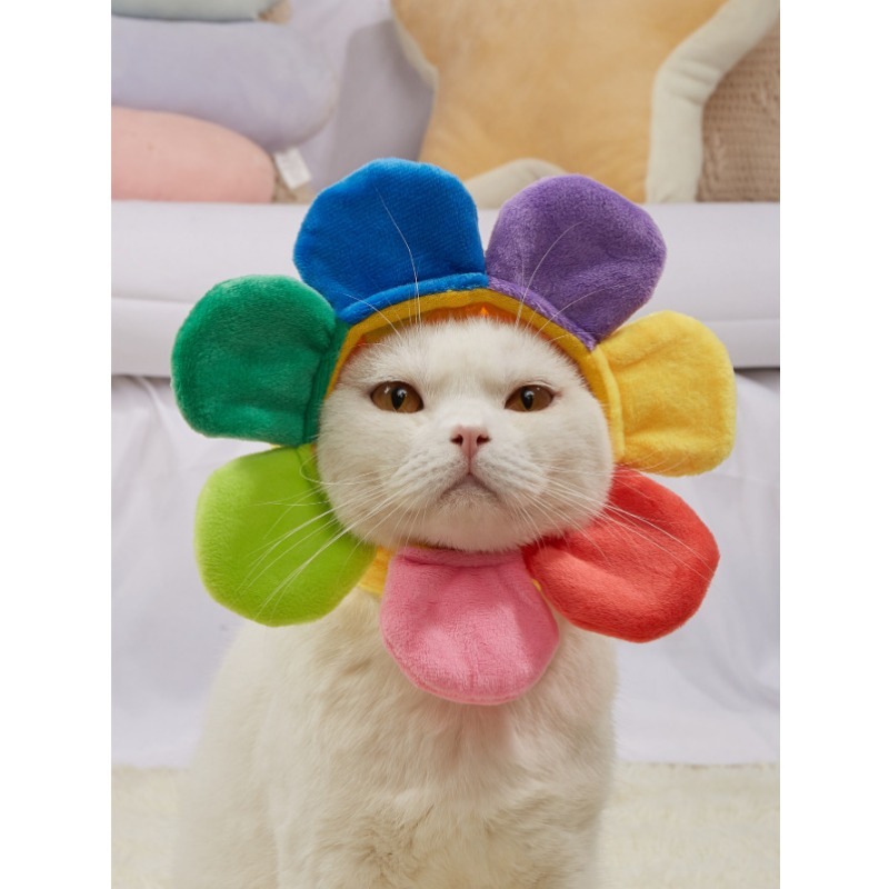Teddy Bear Sunflower Pet Hat for Halloween