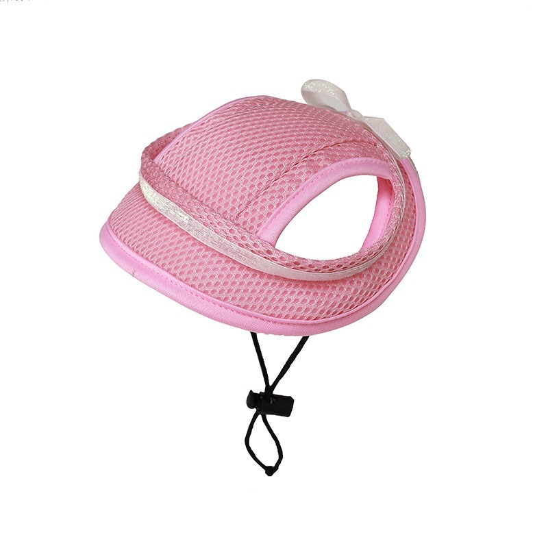 Breathable Sun Protection Pet Hat with Bows