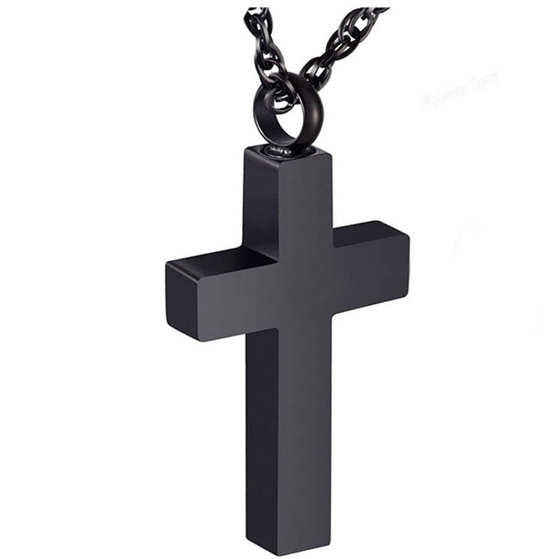 Cross Pendant Stainless Steel Pet Cremation Necklace