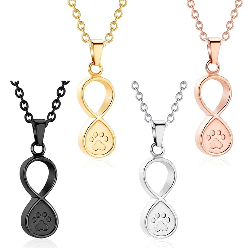 Pet Hair Memorial Casket Pattern Urn Necklace