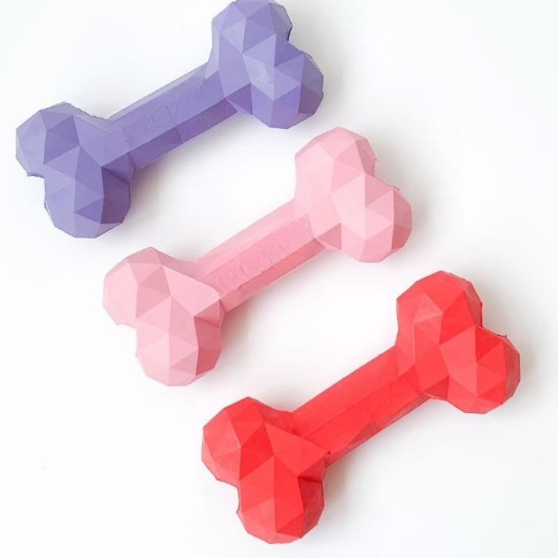 Natural Rubber Treat Dispensing Bone for Dogs