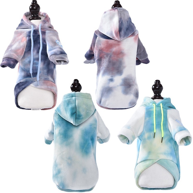 Premium Tie-Dye Dog Hoodie for Winter
