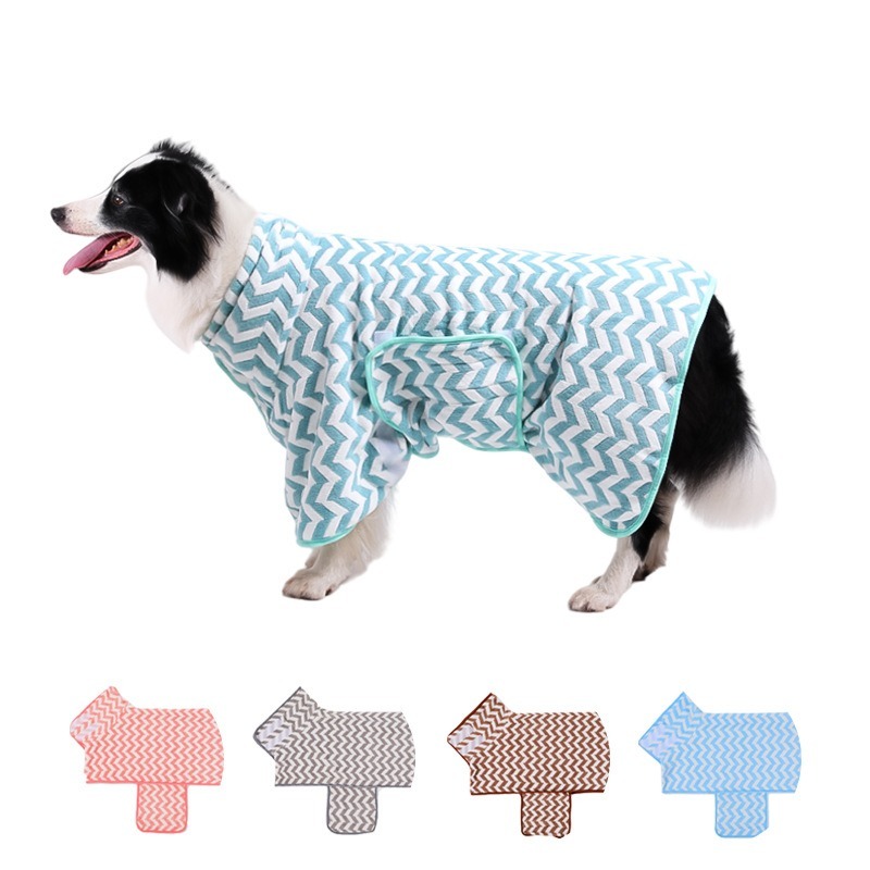 Quick-Dry Absorbent Fleece Pet Bathrobe