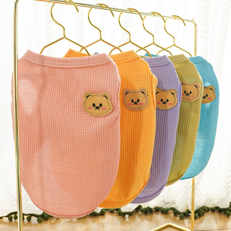 Waffle Knit Two-Legged Bear Vest for Pets