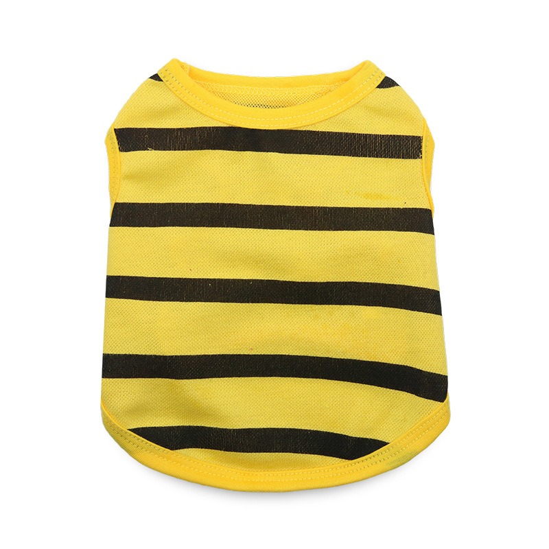 Striped Cotton Tank Top with Heart Decoration