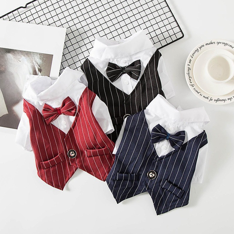 Formal Wedding Tuxedo Suit with Bow Tie for Dogs