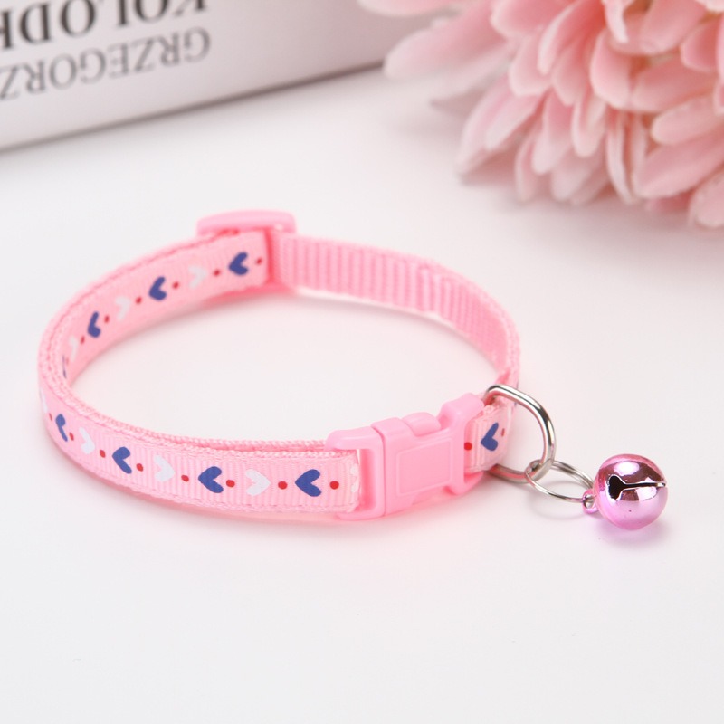 Adjustable Print Pet Collar with Bell for Cats and Dogs