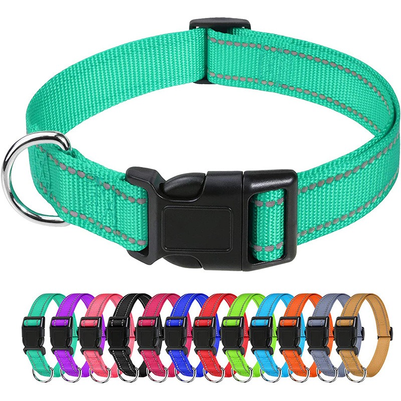 Adjustable Nylon Dog Collar with Quick-Release Buckle