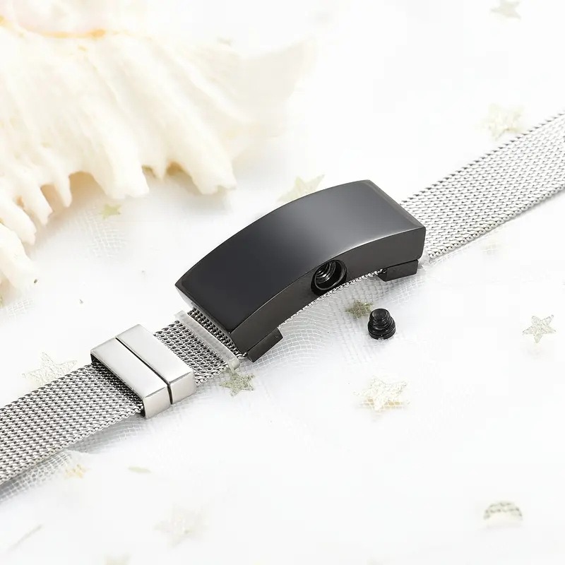 Adjustable Stainless Steel Pet Memorial Mesh Bracelet