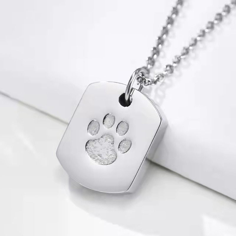Fashion Stainless Steel Dog Paw Urn