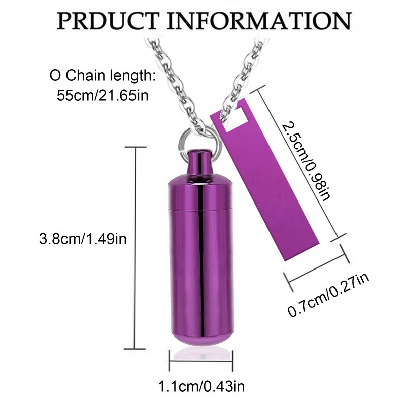 Alloy Essential Oil Pet Memorial Urn Necklace