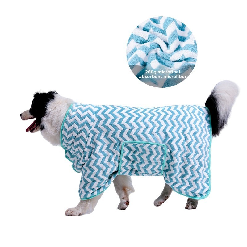 Quick-Dry Absorbent Fleece Pet Bathrobe