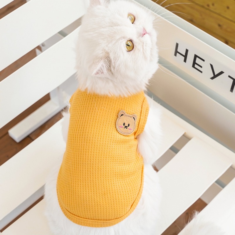 Waffle Knit Two-Legged Bear Vest for Pets