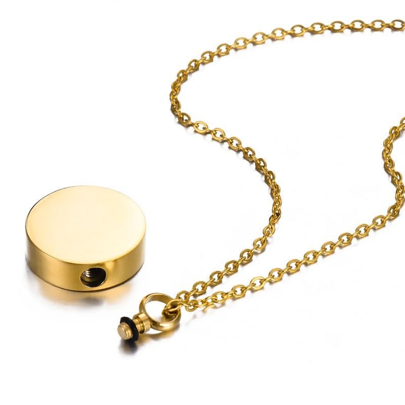 Round Perfume Bottle Pet Ashes Memorial Jewelry