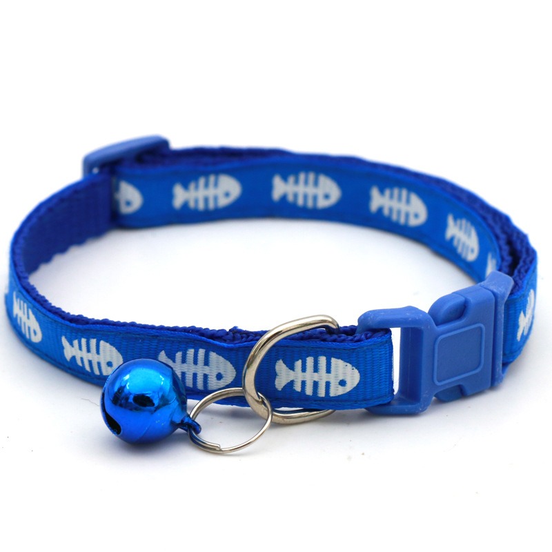 Waterproof Fishbone Design Pet Collar with Ribbon