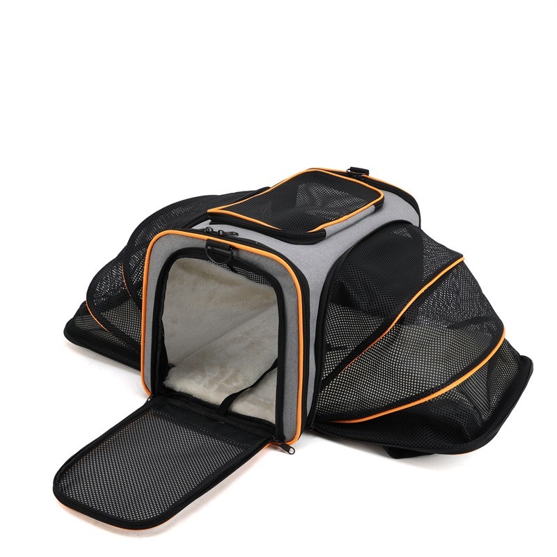 Expandable Outdoor Pet Carrier with Mesh Window