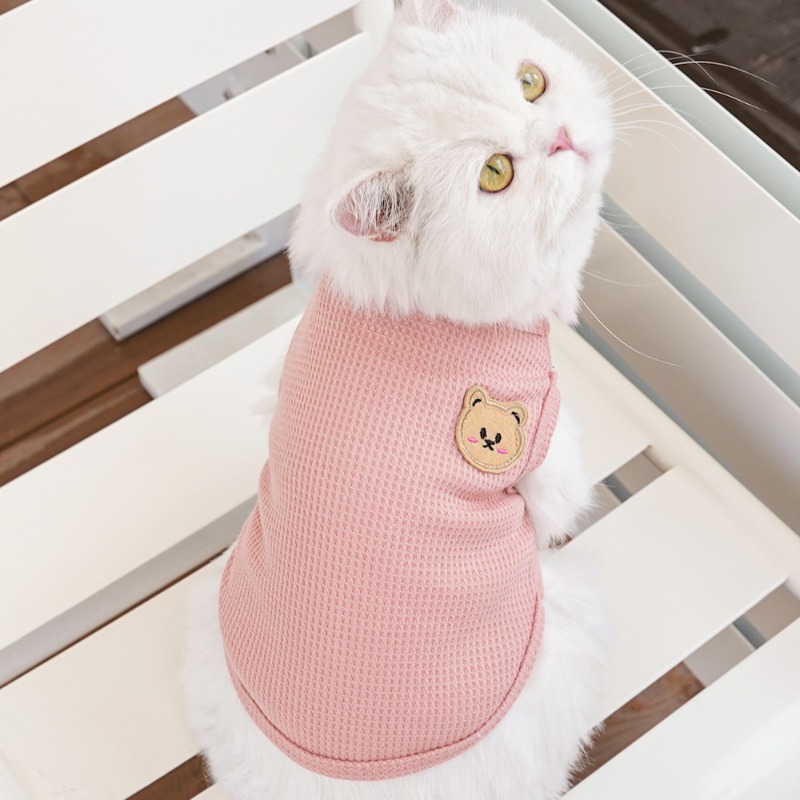 Waffle Knit Two-Legged Bear Vest for Pets