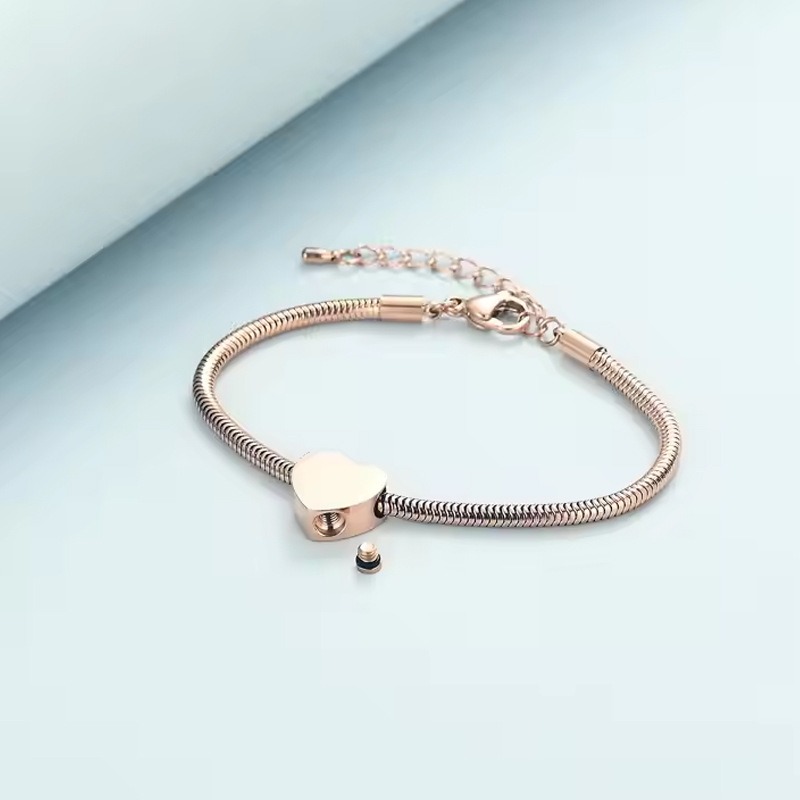 Stainless Steel Heart Pet Memorial Urn Necklace