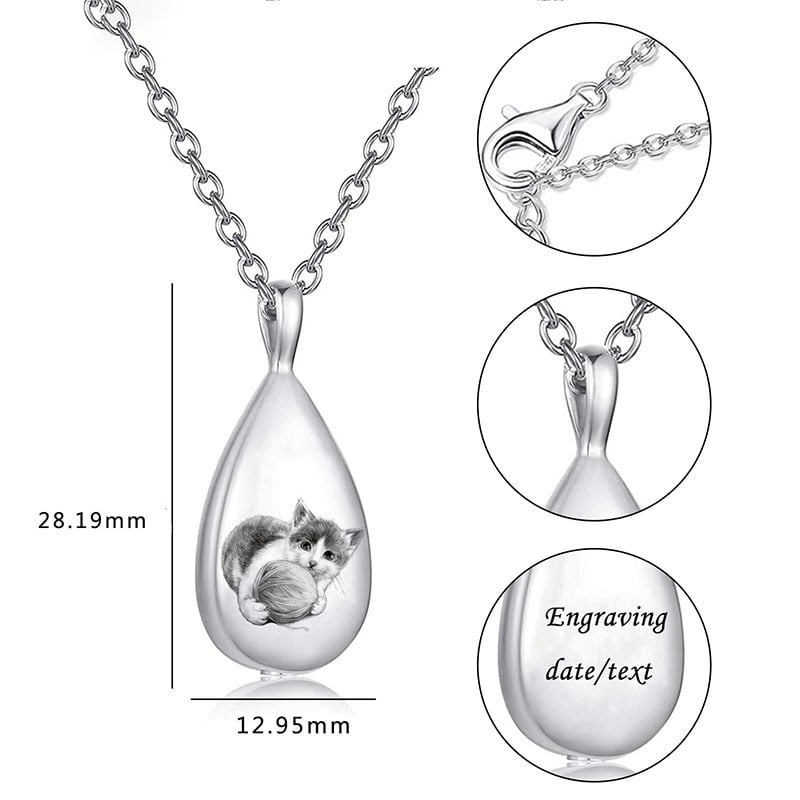 Remembrance Water Drop Pendant Pet Urn Jewelry