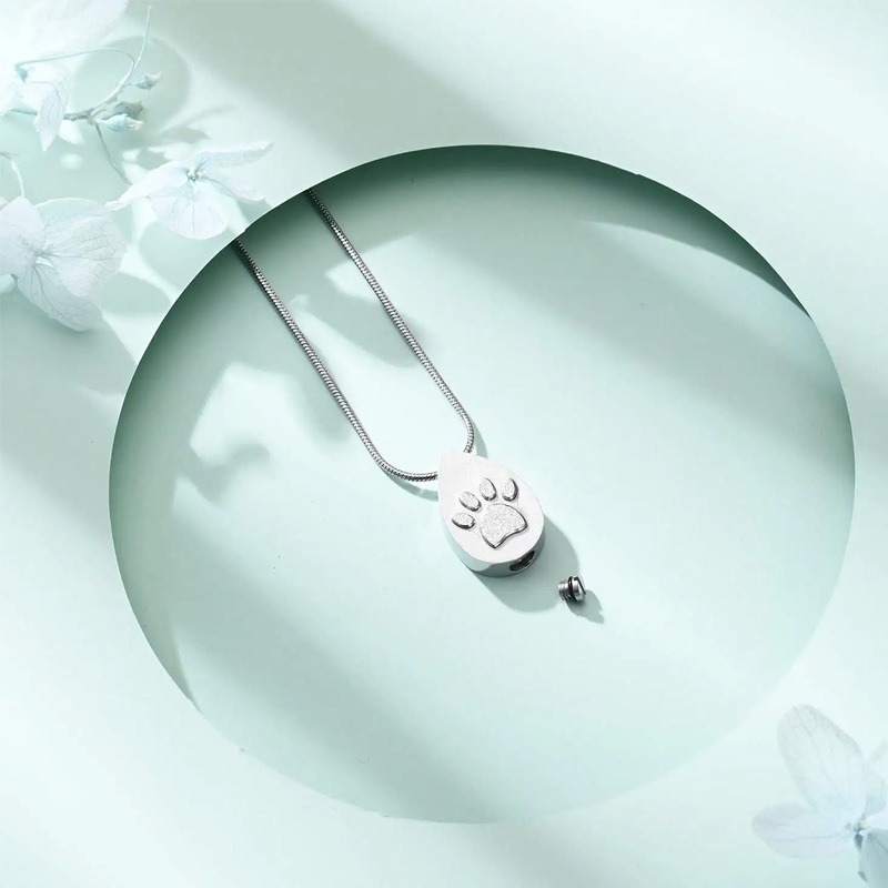 Cylindrical Tree of Life Pet Ashes Urn Pendant