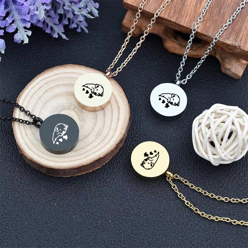 Round Smooth Openable Pet Ashes Storage Pendant