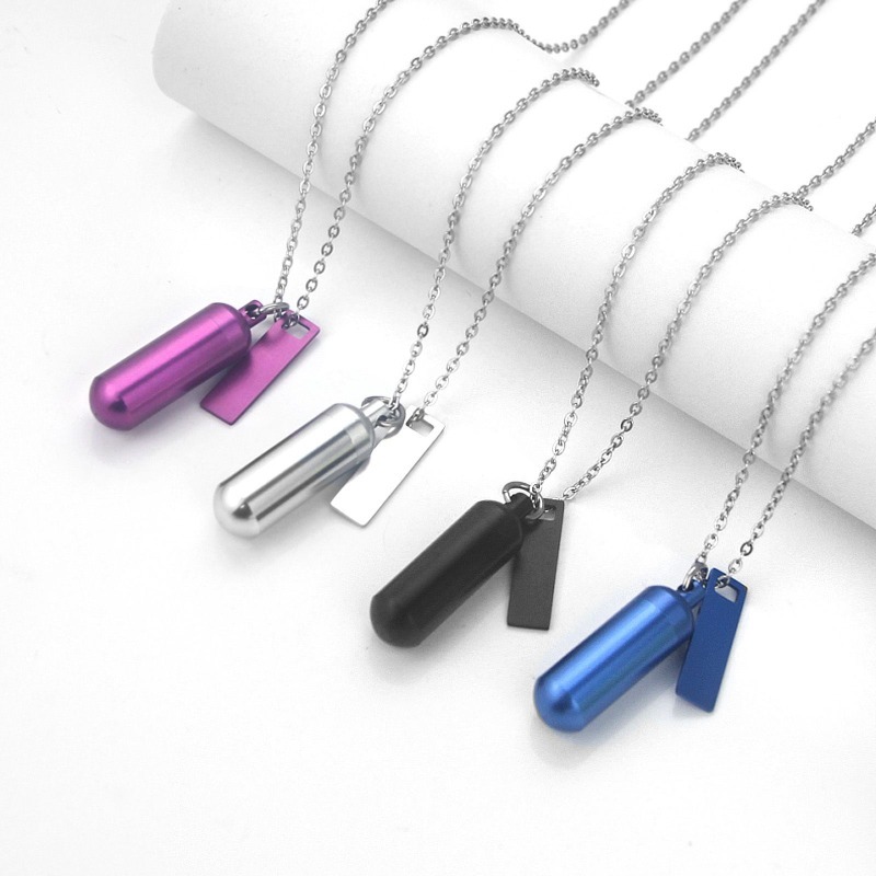 Alloy Essential Oil Pet Memorial Urn Necklace