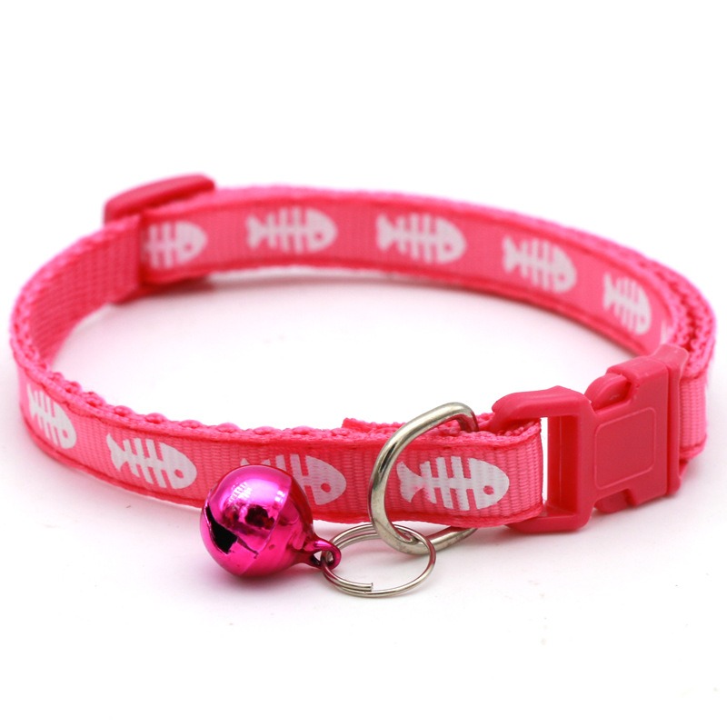 Waterproof Fishbone Design Pet Collar with Ribbon