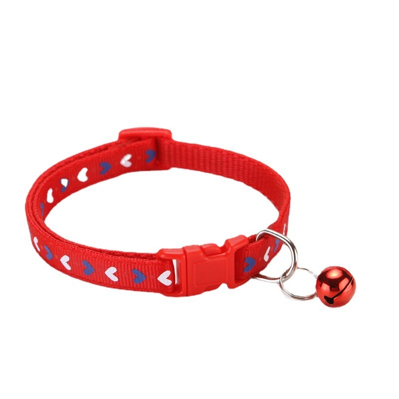 Adjustable Print Pet Collar with Bell for Cats and Dogs