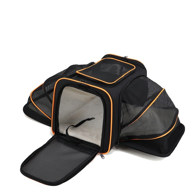 Expandable Outdoor Pet Carrier with Mesh Window