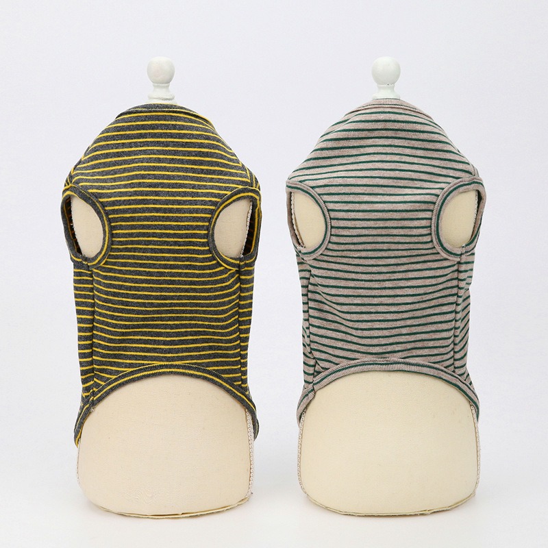 Striped Spring and Summer Vest for Small Dogs