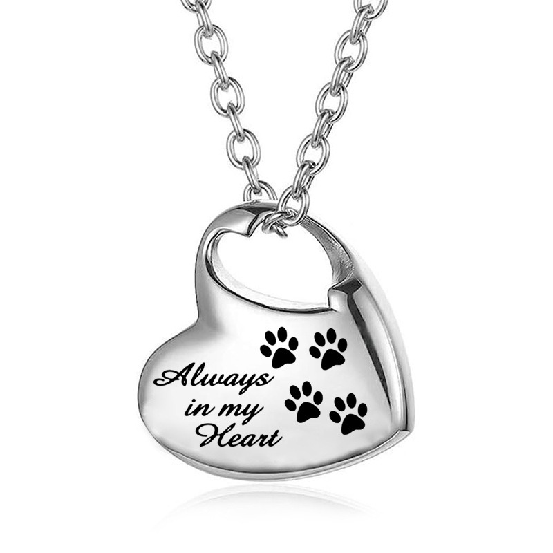 Heart Shaped Peach Memorial Pet Urn Pendant