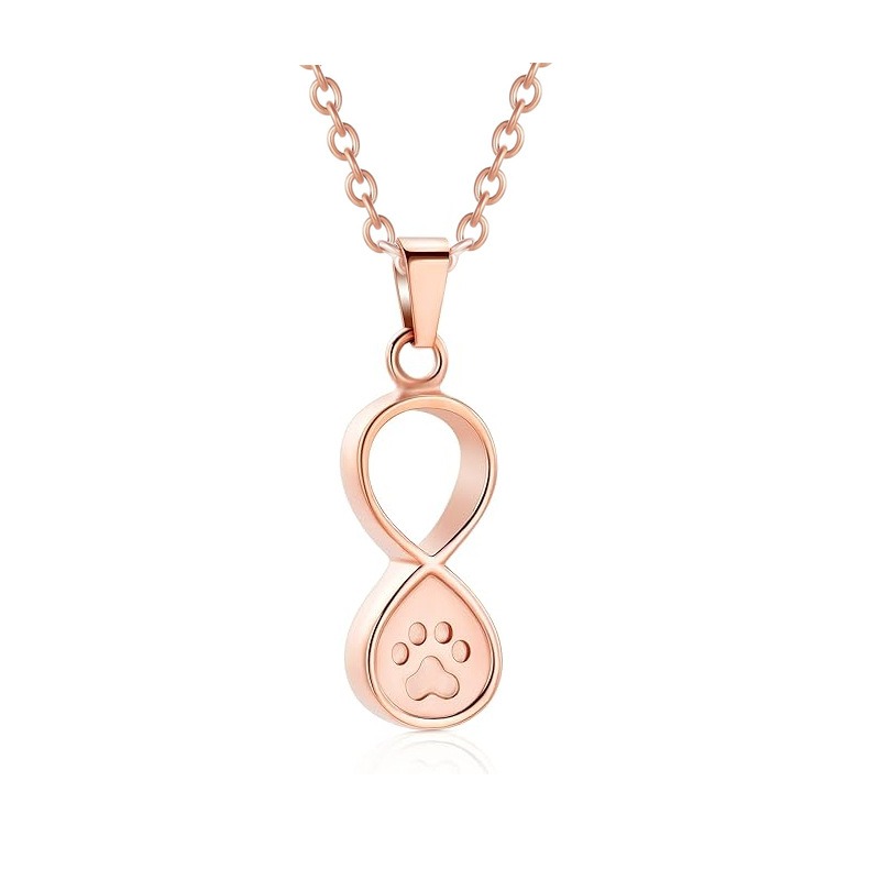 Pet Hair Memorial Casket Pattern Urn Necklace