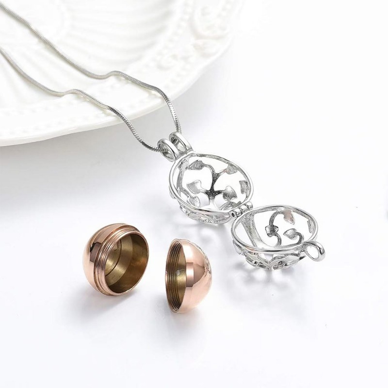 Tree of Life Hollow Sphere Ash Pendant