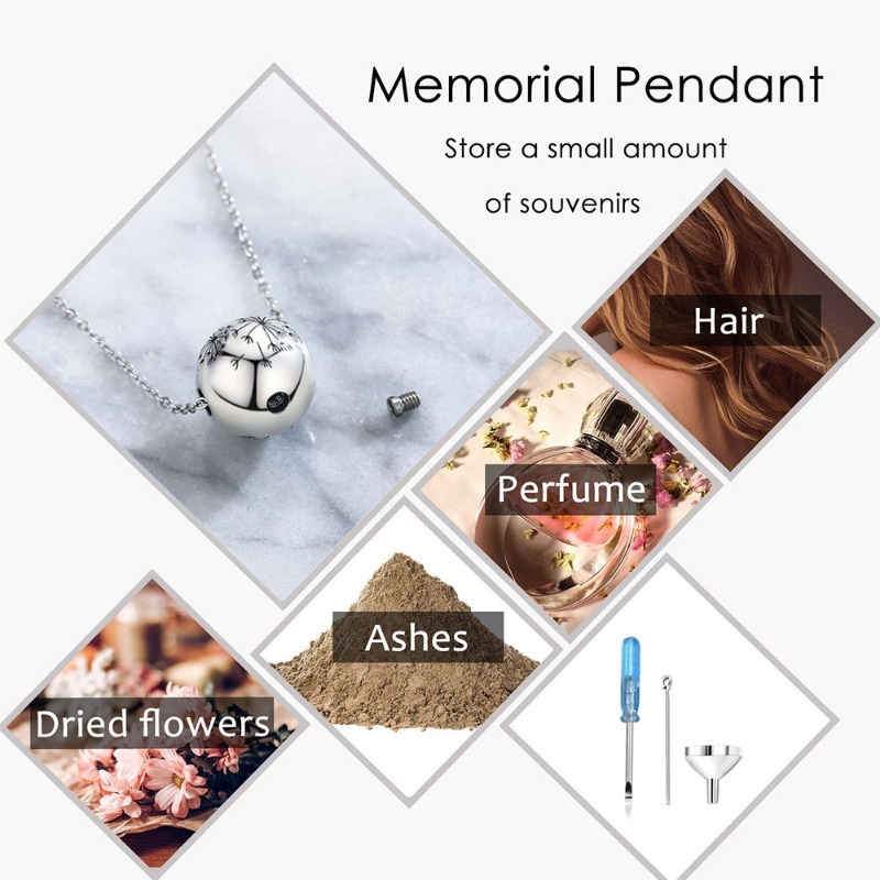 Drop Shaped Paw Print Pet Ashes Urn Pendant