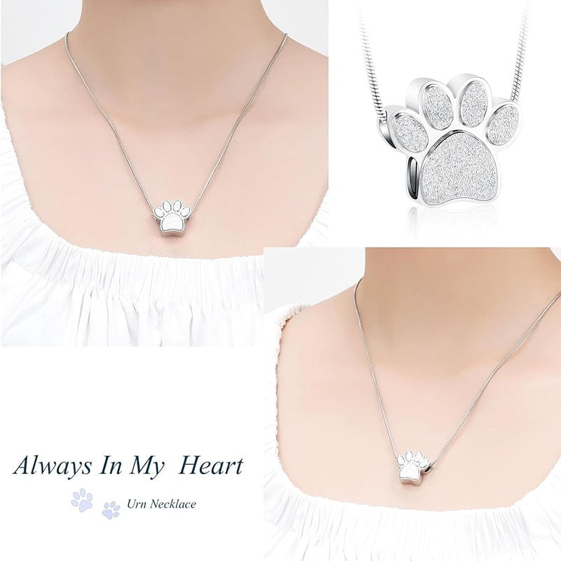 Dog Paw Jewelry Memorial Pendant