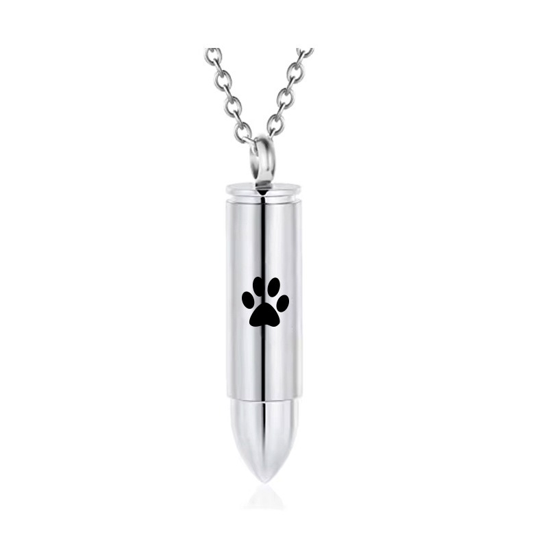 Round Perfume Bottle Pet Memorial Urn Necklace
