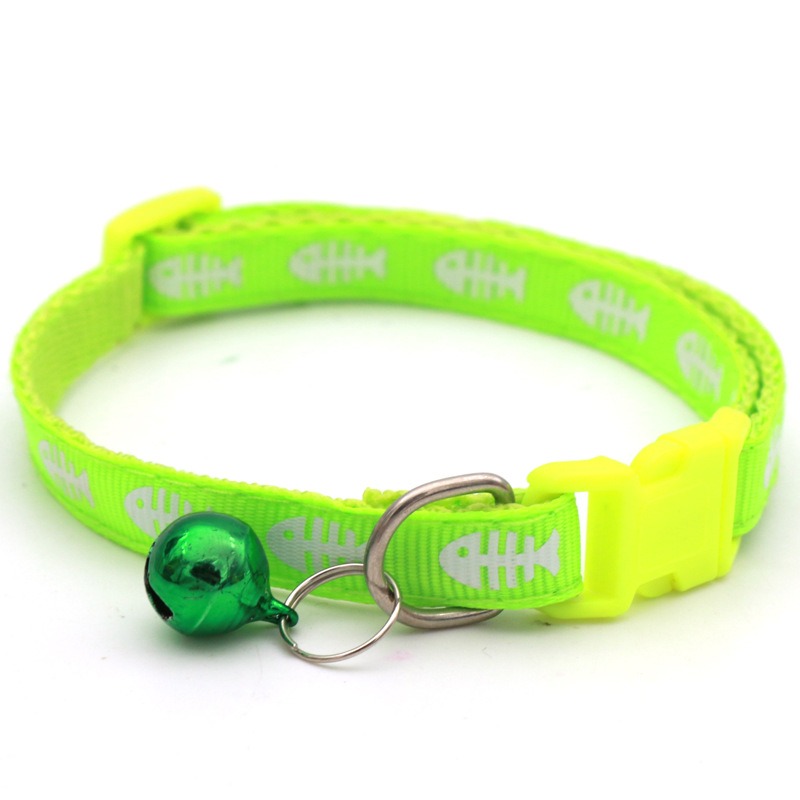 Waterproof Fishbone Design Pet Collar with Ribbon