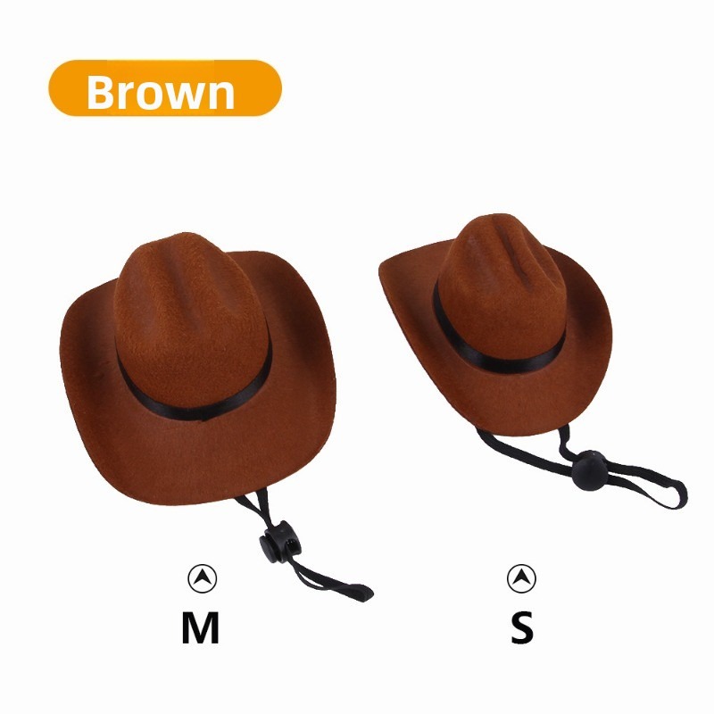 Adjustable Cowboy Mini Hat for Dogs and Cats