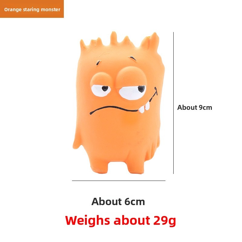 Natural Rubber Monster Squeaky Chew Toy for Puppies