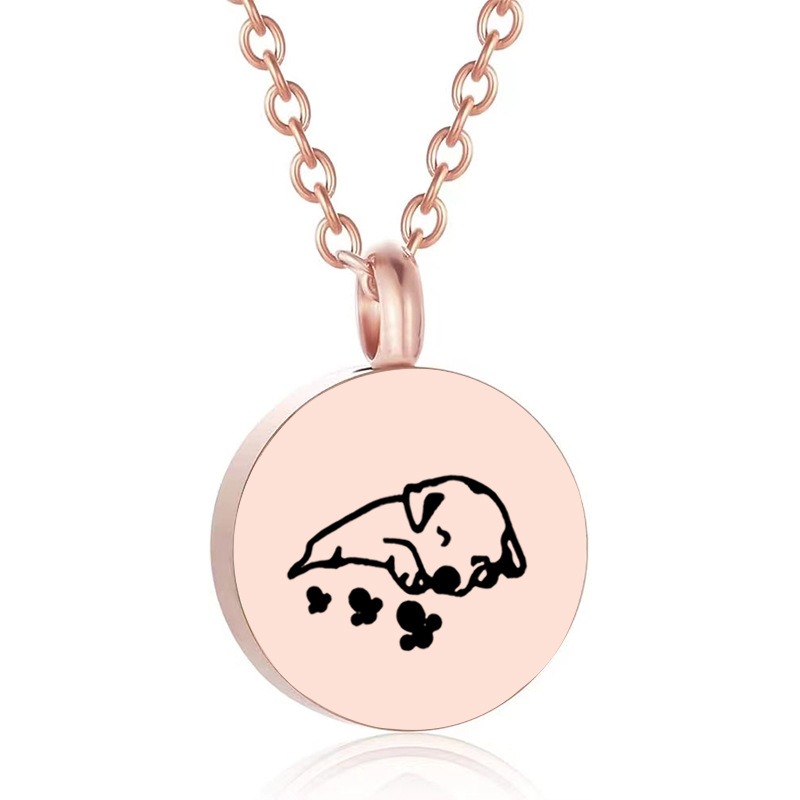 Round Smooth Openable Pet Ashes Storage Pendant