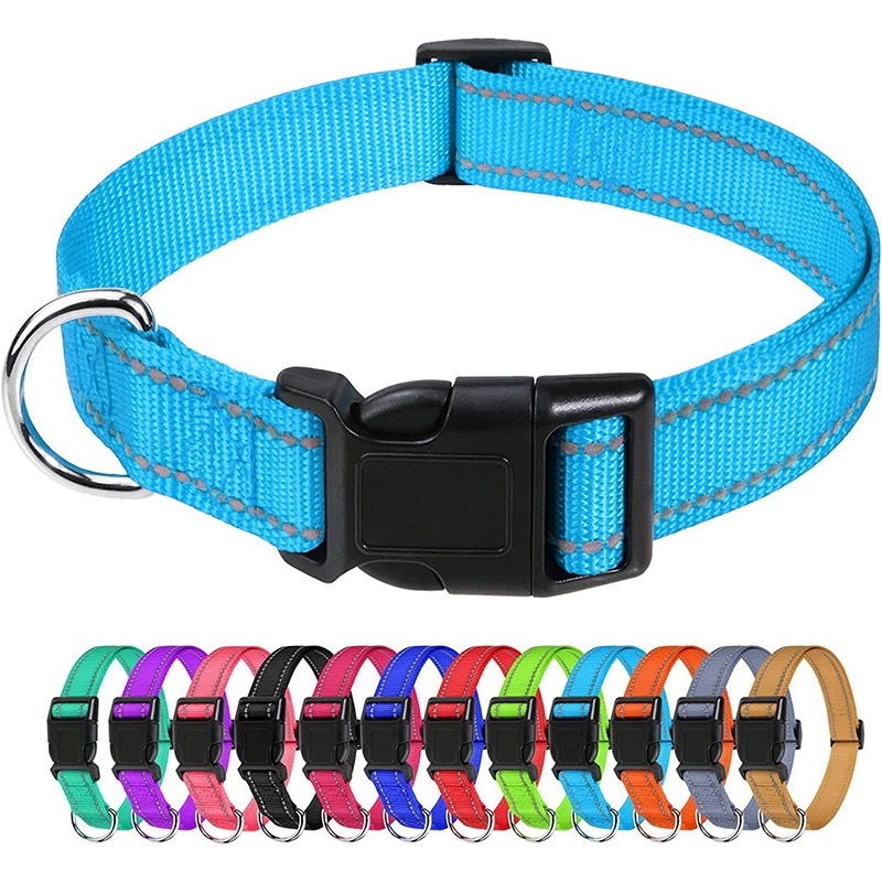 Adjustable Nylon Dog Collar with Quick-Release Buckle
