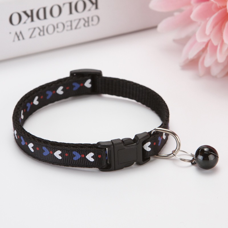 Adjustable Print Pet Collar with Bell for Cats and Dogs