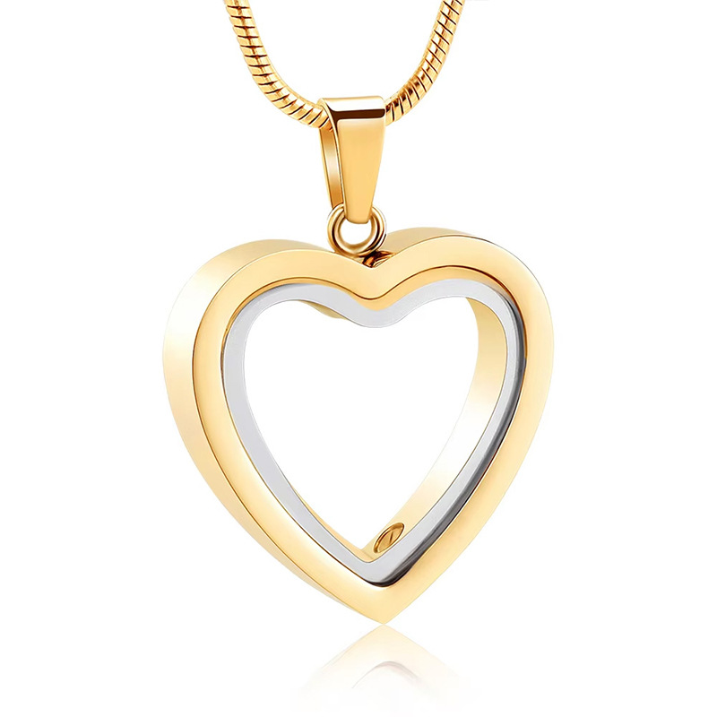 Openable Heart Shaped Glass Pet Urn Pendant