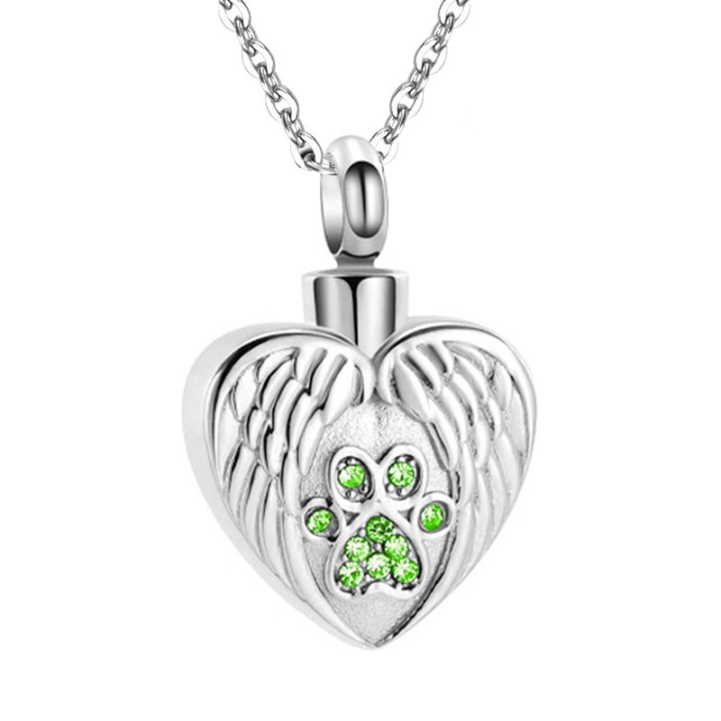 Angel Wings Pet Ashes Urn Necklace for Dogs