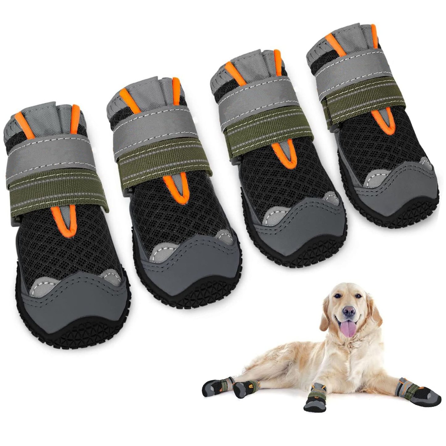 Classic Outdoor Anti-Slip Rubber Dog Shoes