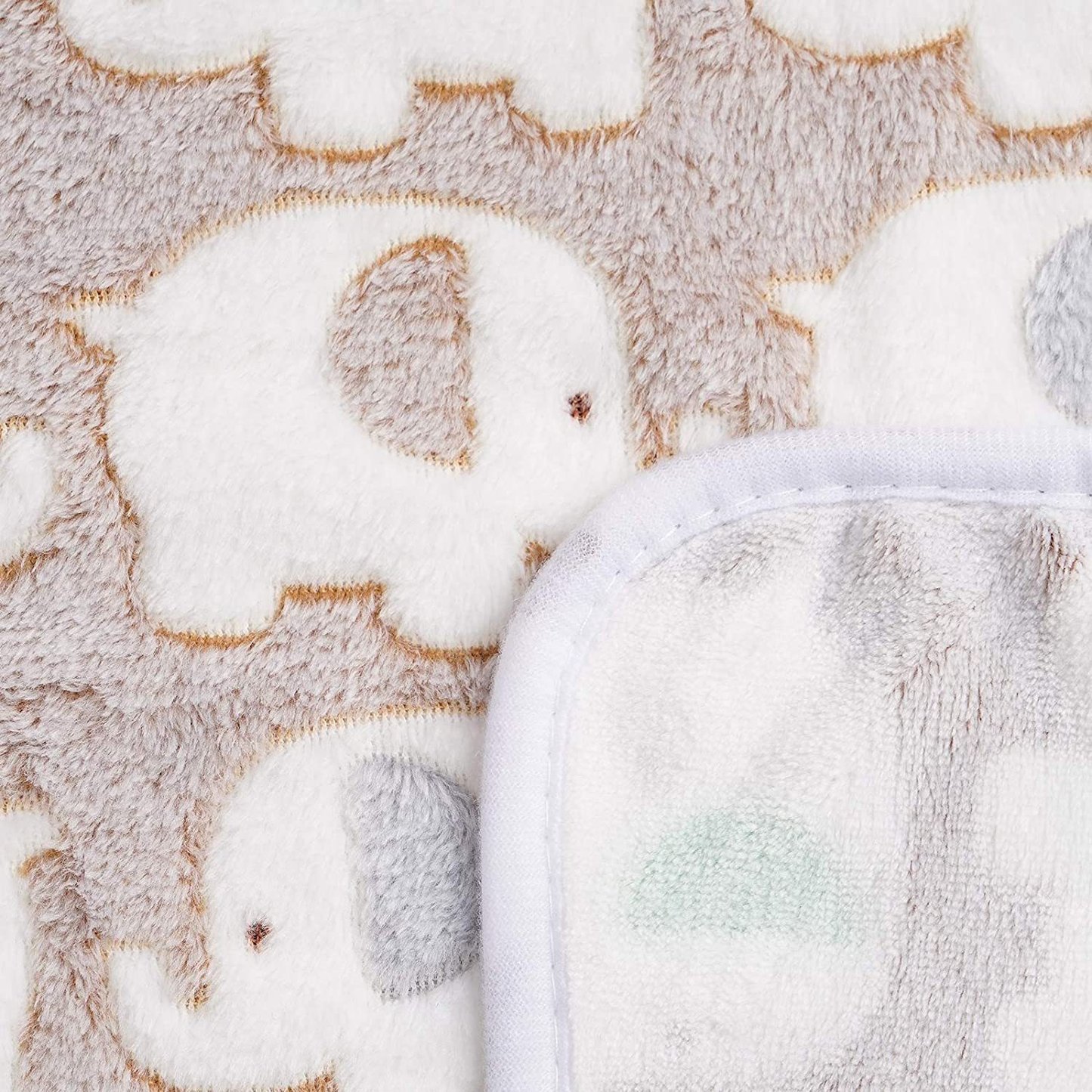 Elephant Pattern Coral Fleece Pet Blanket