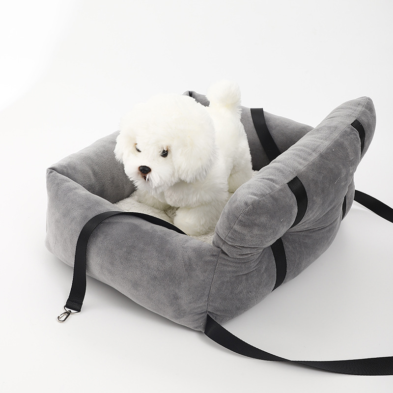Four-Season Universal Pet Car Seat Cover with Bed